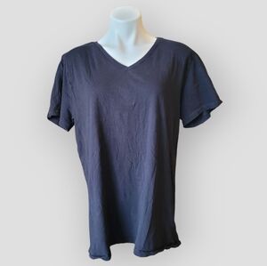 Classic Black V-Neck Women's Top